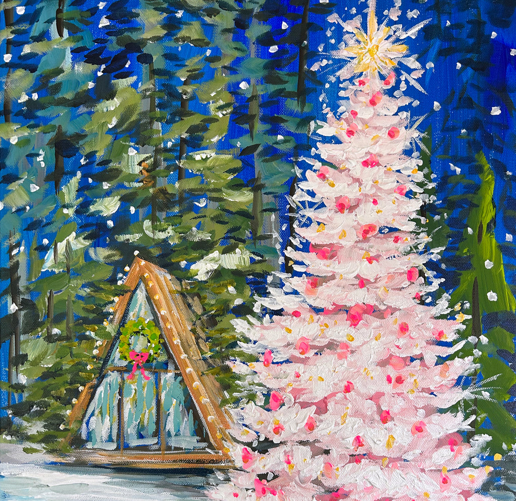 Christmas Painting on Canvas, 