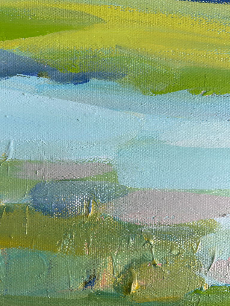 Original Small Painting on Canvas Board, Marsh 2