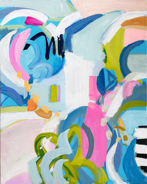 Abstract Print on Paper or Canvas, "Blue Hues"