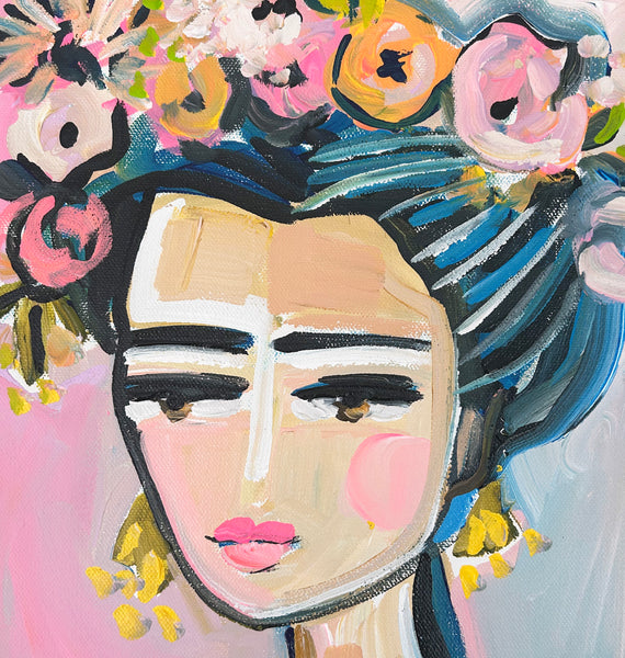 Portrait Painting on Canvas, "Frida Muse" 11x14