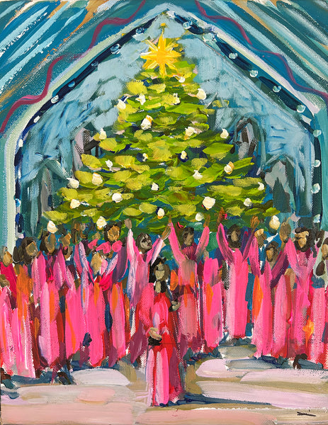 Christmas Painting on Canvas, "Gospel Christmas" 11x14