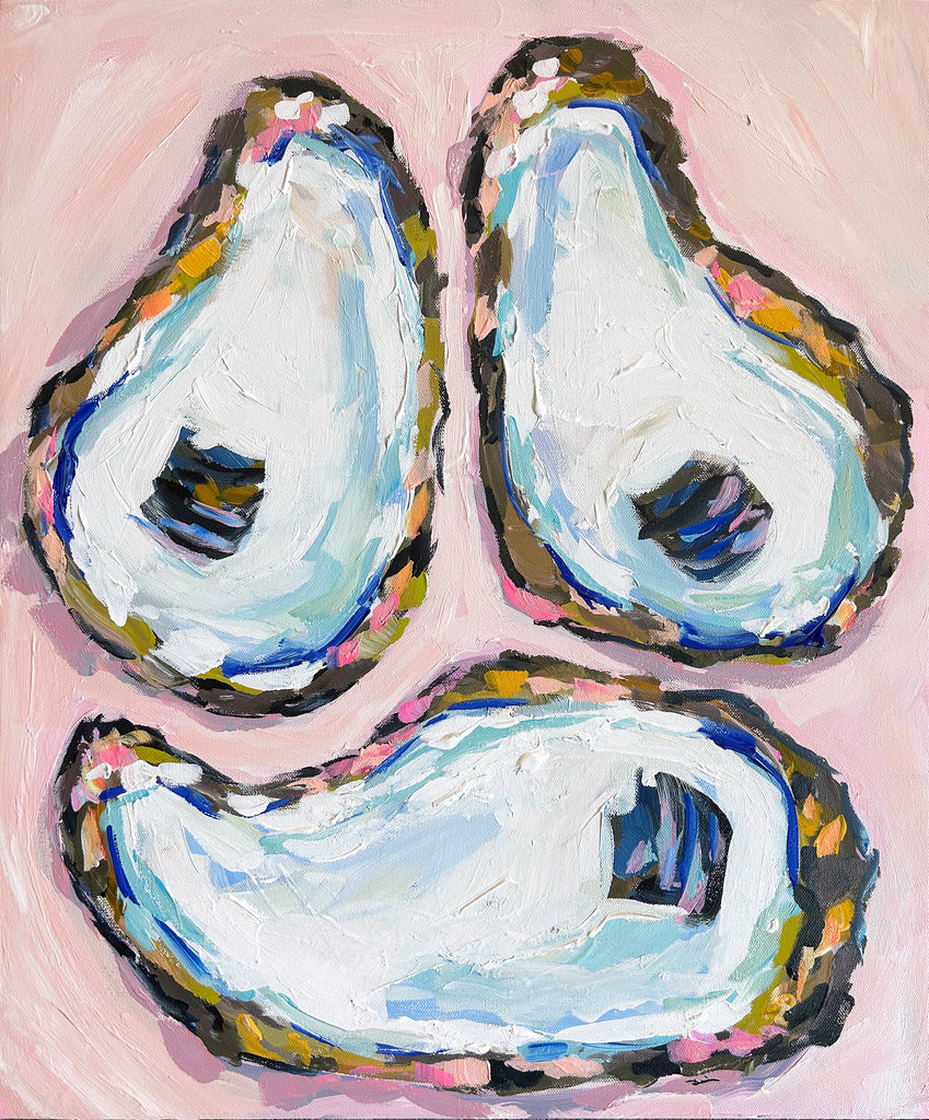 Oysters Original Painting on Canvas 