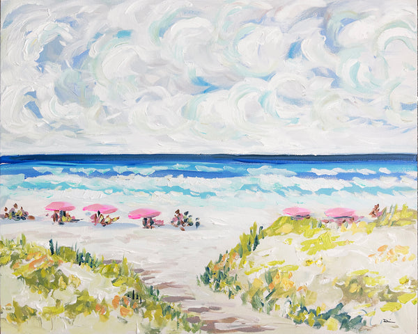 Beach Print on Paper or Canvas, 