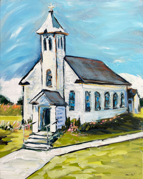 Church Print on paper or canvas, "Country Church"