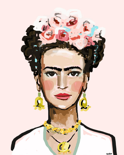 "Frida Pink" Print on Paper or Canvas