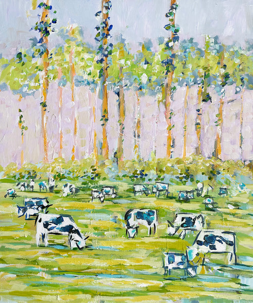 Cows Original Painting on Canvas 