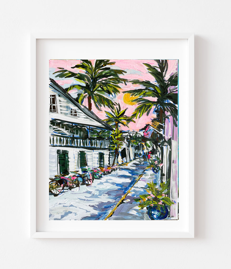 Key West Print on Paper or Canvas, "Key West Sundown" Maren Devine