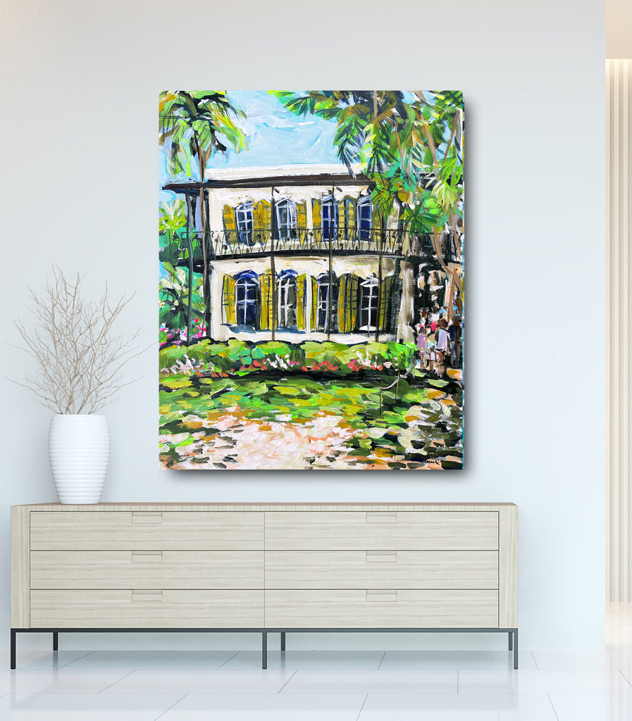 Key West Print on Paper or Canvas, "Key West Writer's House" Maren