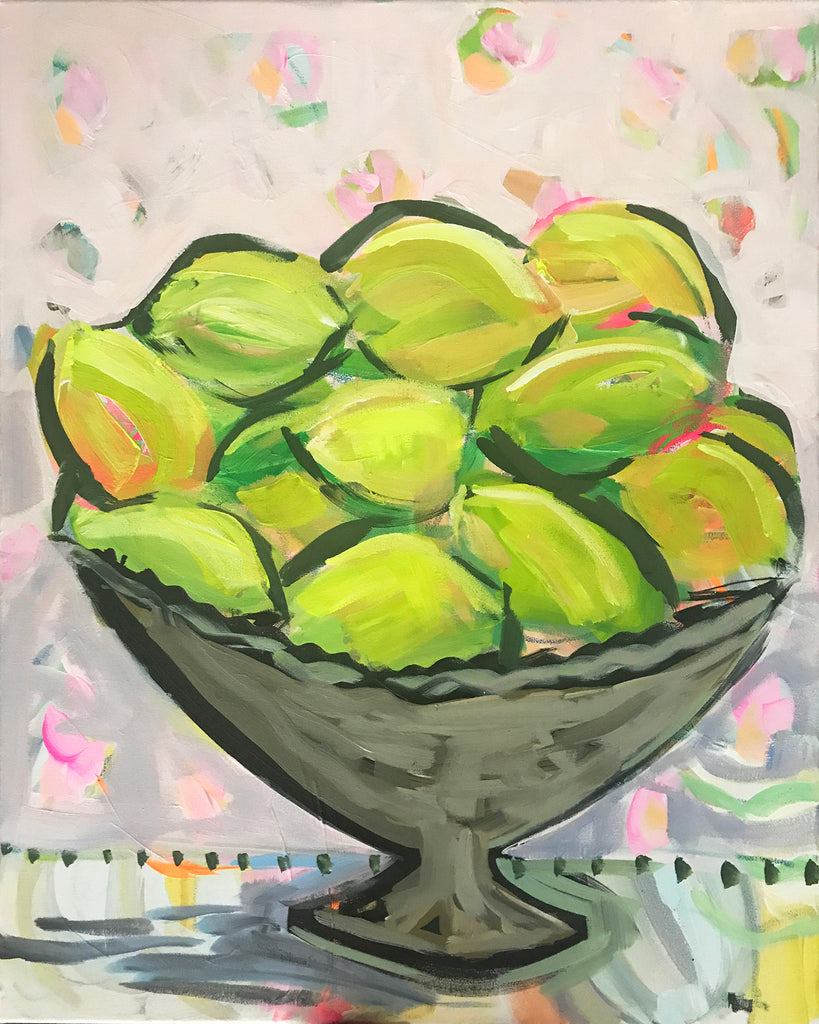 Limes Still Life, citrus series Lime print | Maren Devine Art, LLC