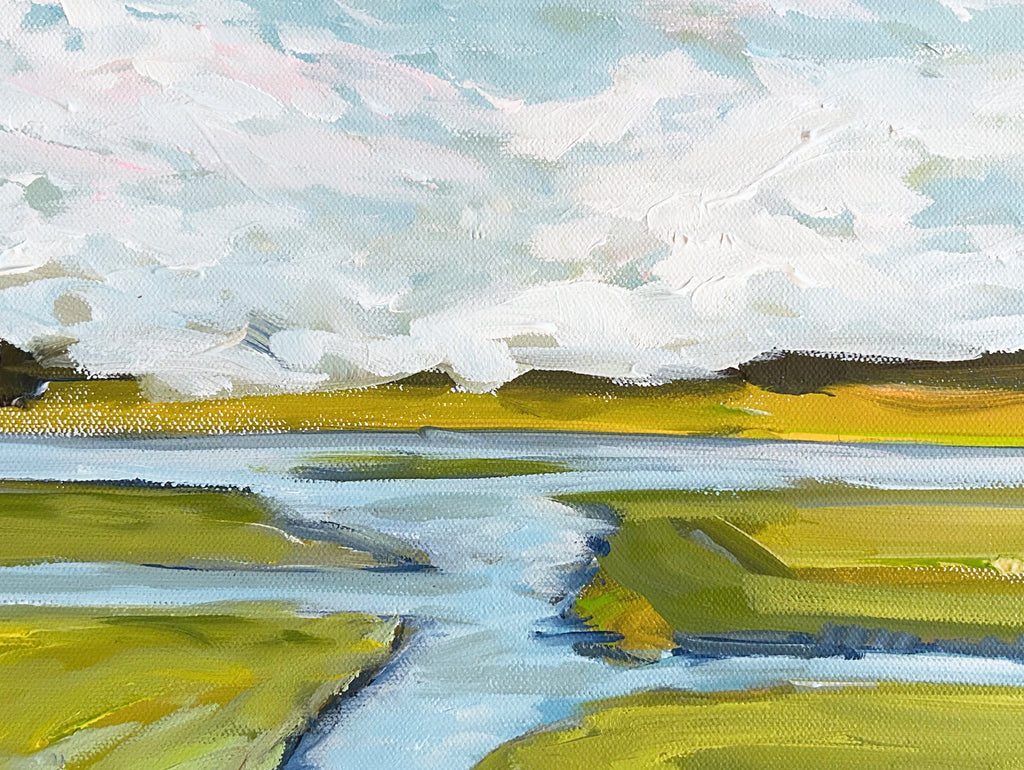 Original Painting on Canvas Summer Marsh 11x14
