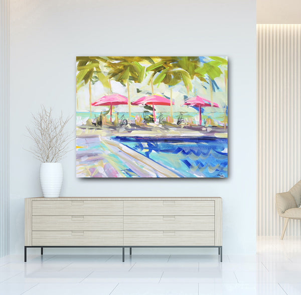 Copy of Pool Print on Paper or Canvas, "Minty Pool"