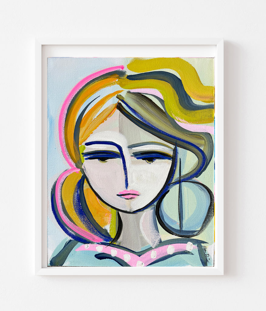 abstract pastel portraits