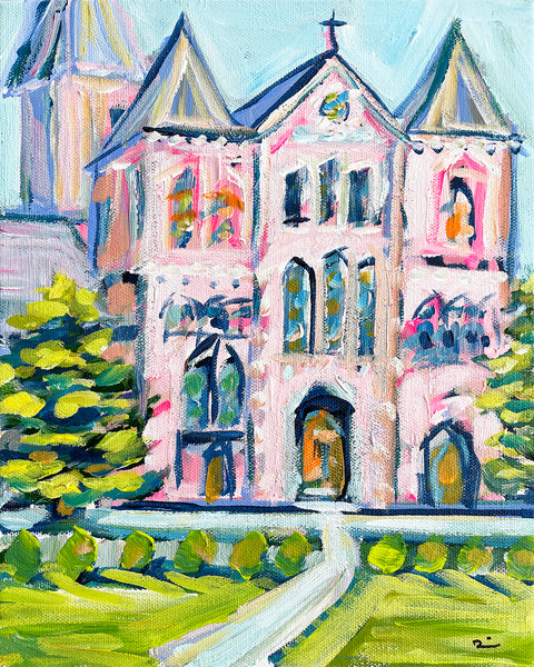 Church Print on Paper or Canvas, 