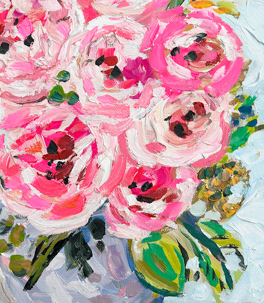Floral Original Painting on Canvas 