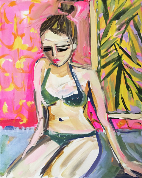 Swimsuit Figurative Print on Paper or Canvas, "Swimsuit 2"
