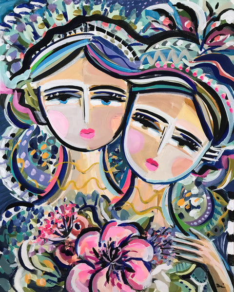 "Warrior Sisters Hibiscus" PRINT on Paper or Canvas