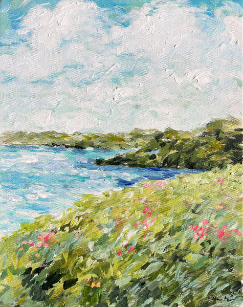 Original Painting on Canvas, "Windy Lake" 11x14