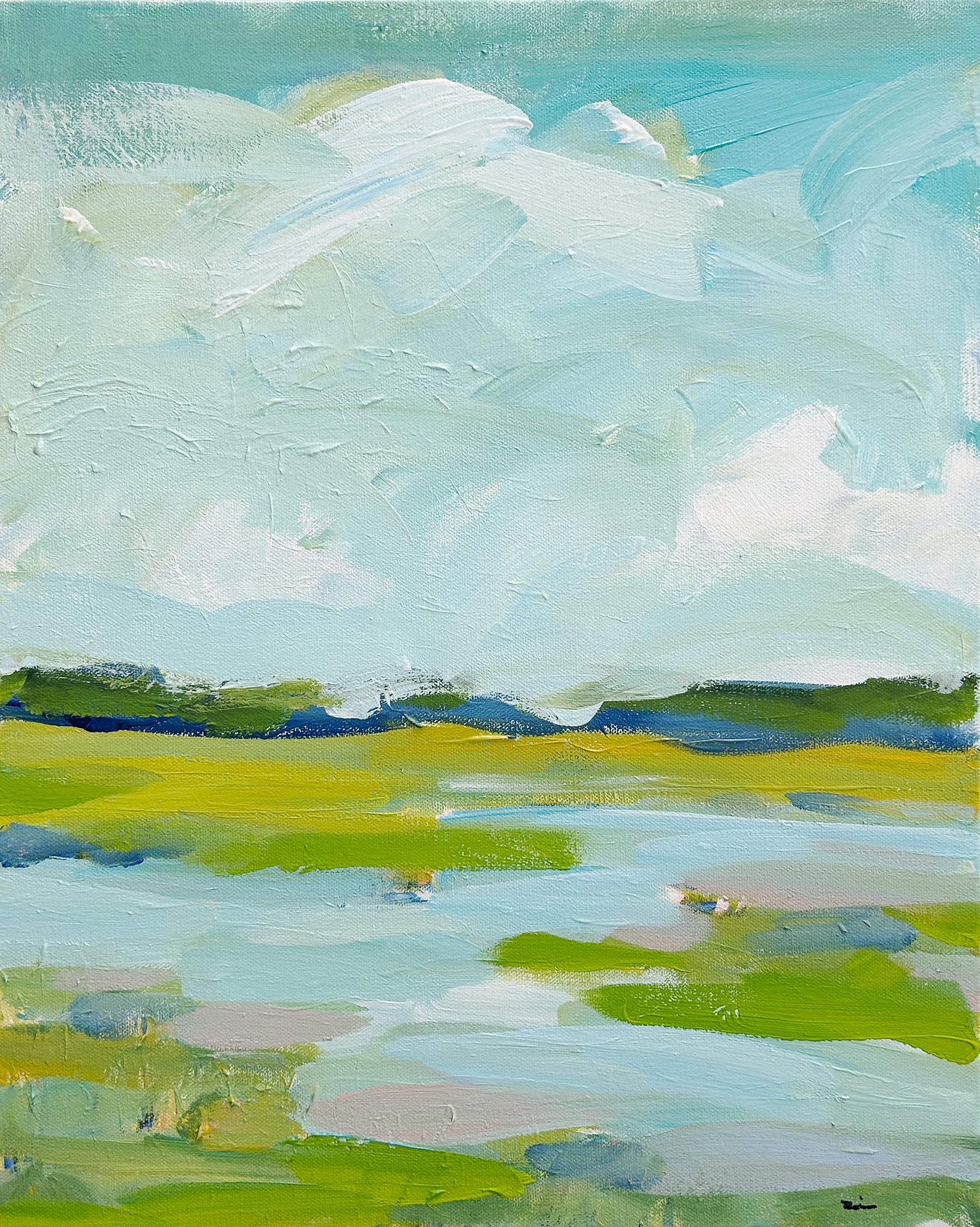 Marsh Painting on Canvas 