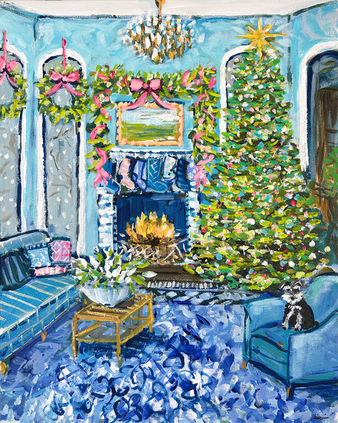 Christmas Print on Paper or Canvas "Blue Christmas"