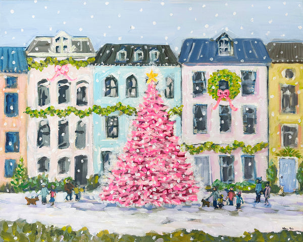 Christmas Print on Paper or Canvas, christmas-print-on-paper-or-canvas-main-street-christmas-maren-devine-art-llc