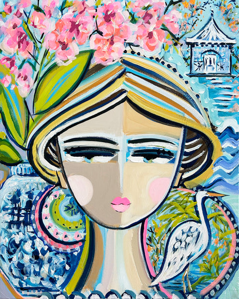 Warrior Girl Portrait on Paper or Canvas, Warrior 