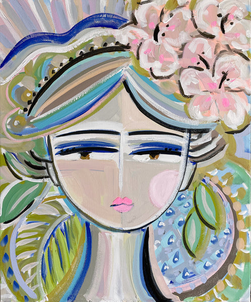 Warrior Girl Portrait on Paper or Canvas 