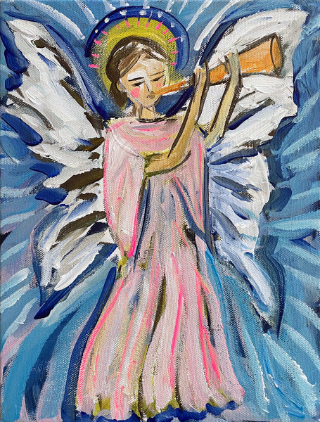 Original Painting on Canvas "Angel 2" 9x12