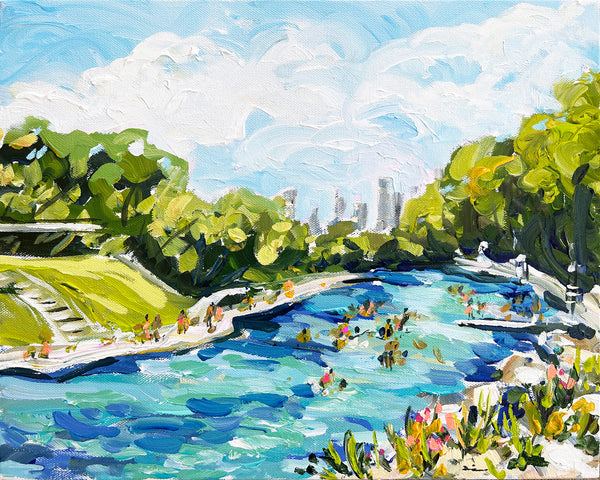 Austin Print on Paper or Canvas, "Barton Creek Spring"
