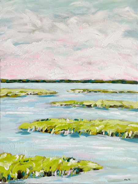 Original Painting on Canvas, "Early Morning Marsh" 18" x 24"