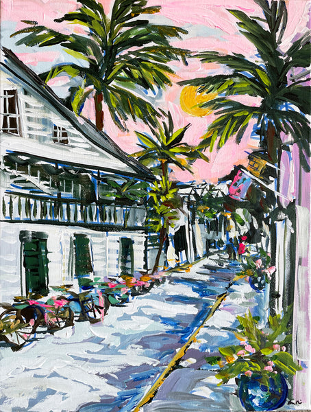 Original Painting on Canvas, "Key West Sundown" 12x16