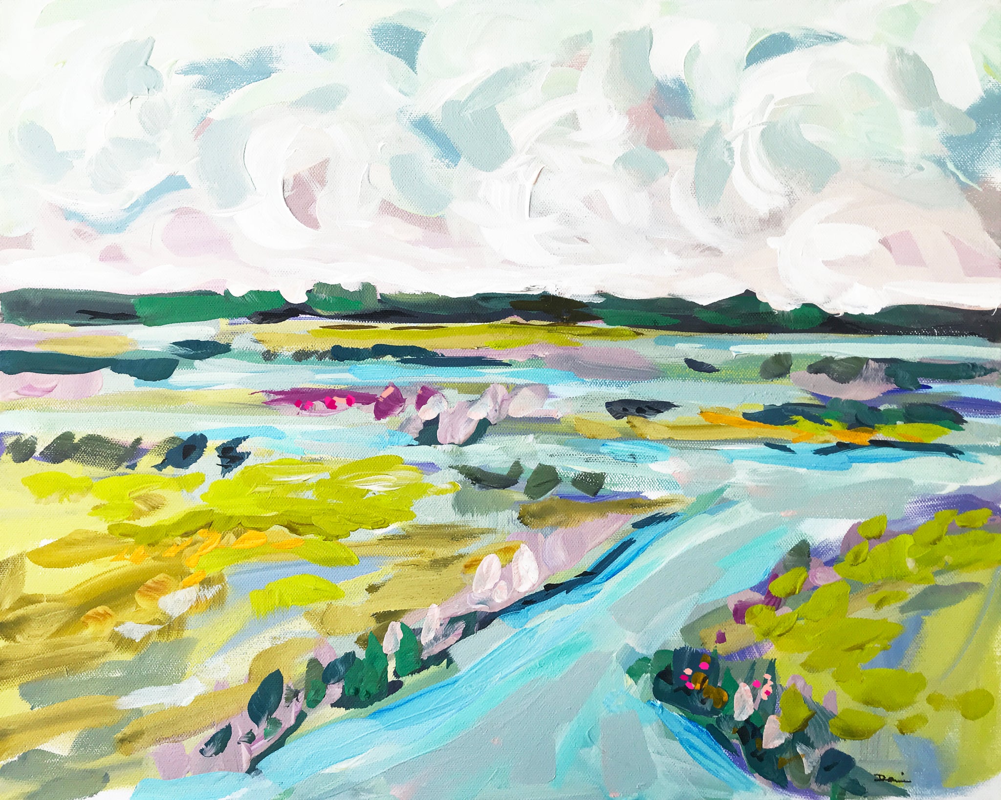 Marsh Print on Paper or Canvas, 