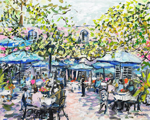 New Orleans Print on Paper or Canvas, "New Orleans Patio"
