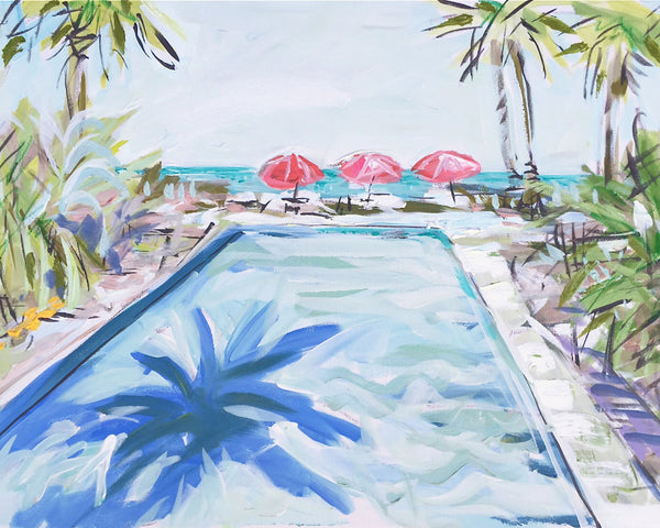 Pool Print on Paper or Canvas, "Perfect Weather"