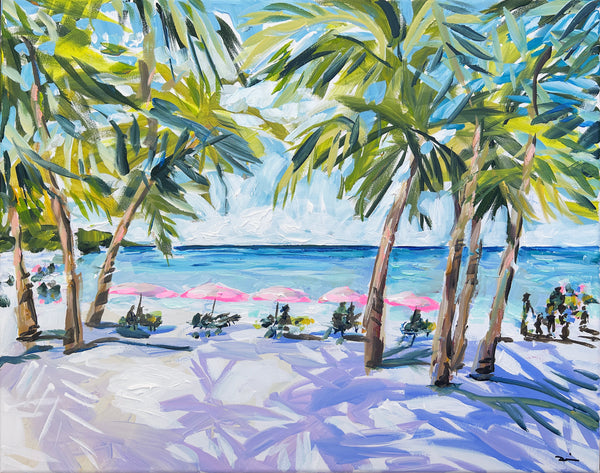 Seascape Painting on Canvas "Beach, Key West" 16x20