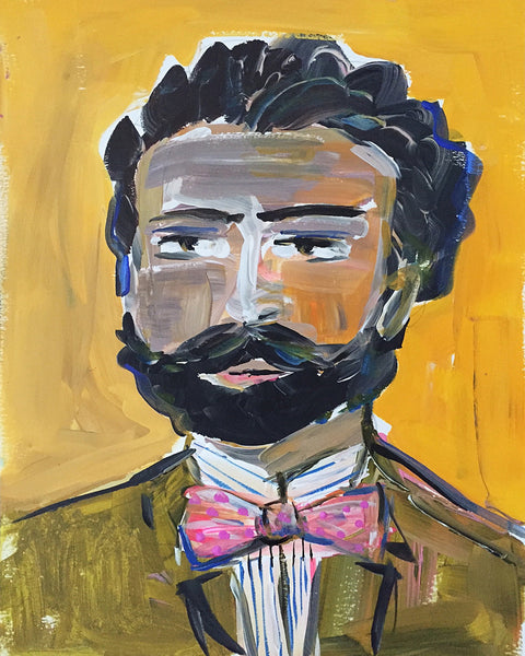 Man with Beard portrait, canvas or paper, "Jacob"