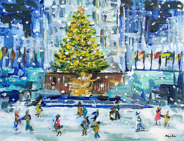 Original Painting on Canvas, "Christmastime in New York"