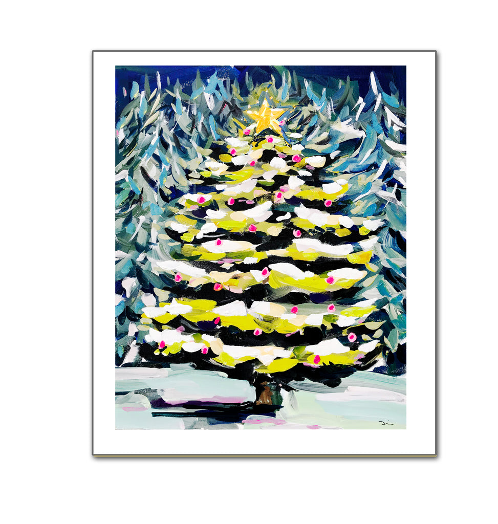 Christmas Tree Print on paper or canvas, 