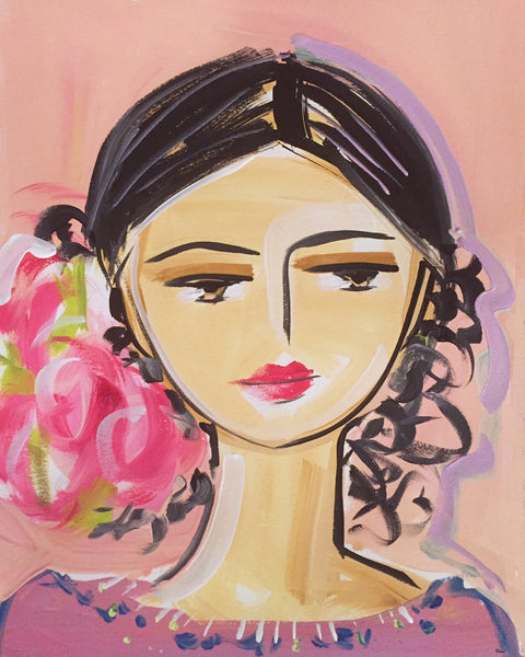Portrait PRINT on Paper or Canvas, "Flamenco"