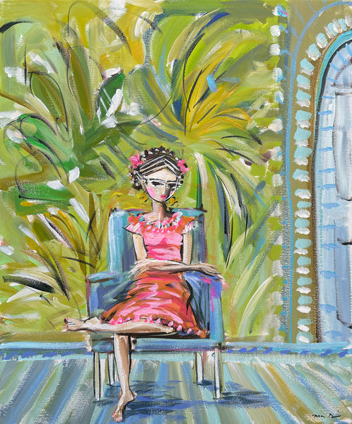 Portrait on Canvas, "Frida Seated" 20x24