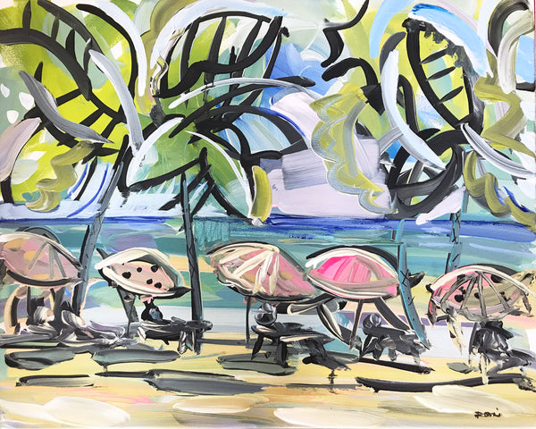 Beach Print on Paper or Canvas, 