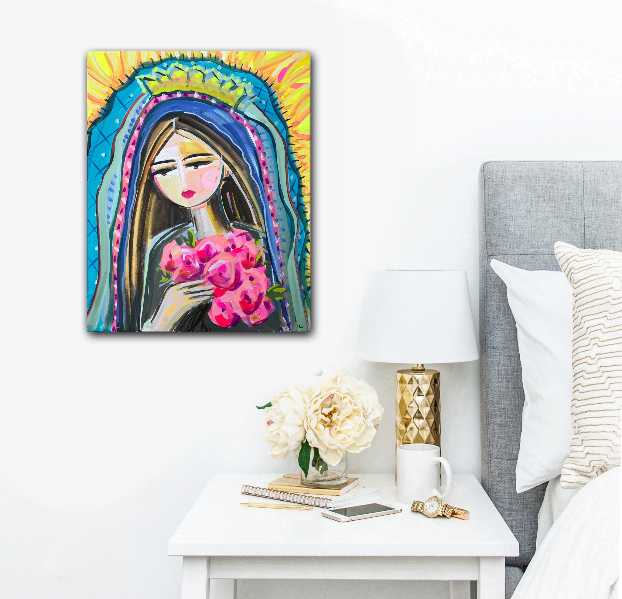 Our Lady of Guadalupe Portrait on Paper or Canvas