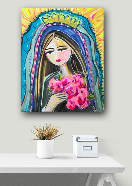 Our Lady of Guadalupe Portrait on Paper or Canvas