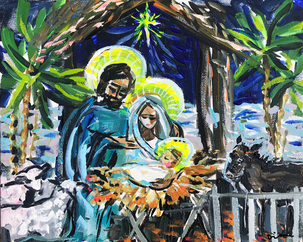 Christmas  PRINT on Paper or Canvas, "Holy Night"