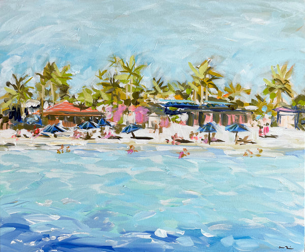 Original Painting on Canvas, Key West "Beach View"