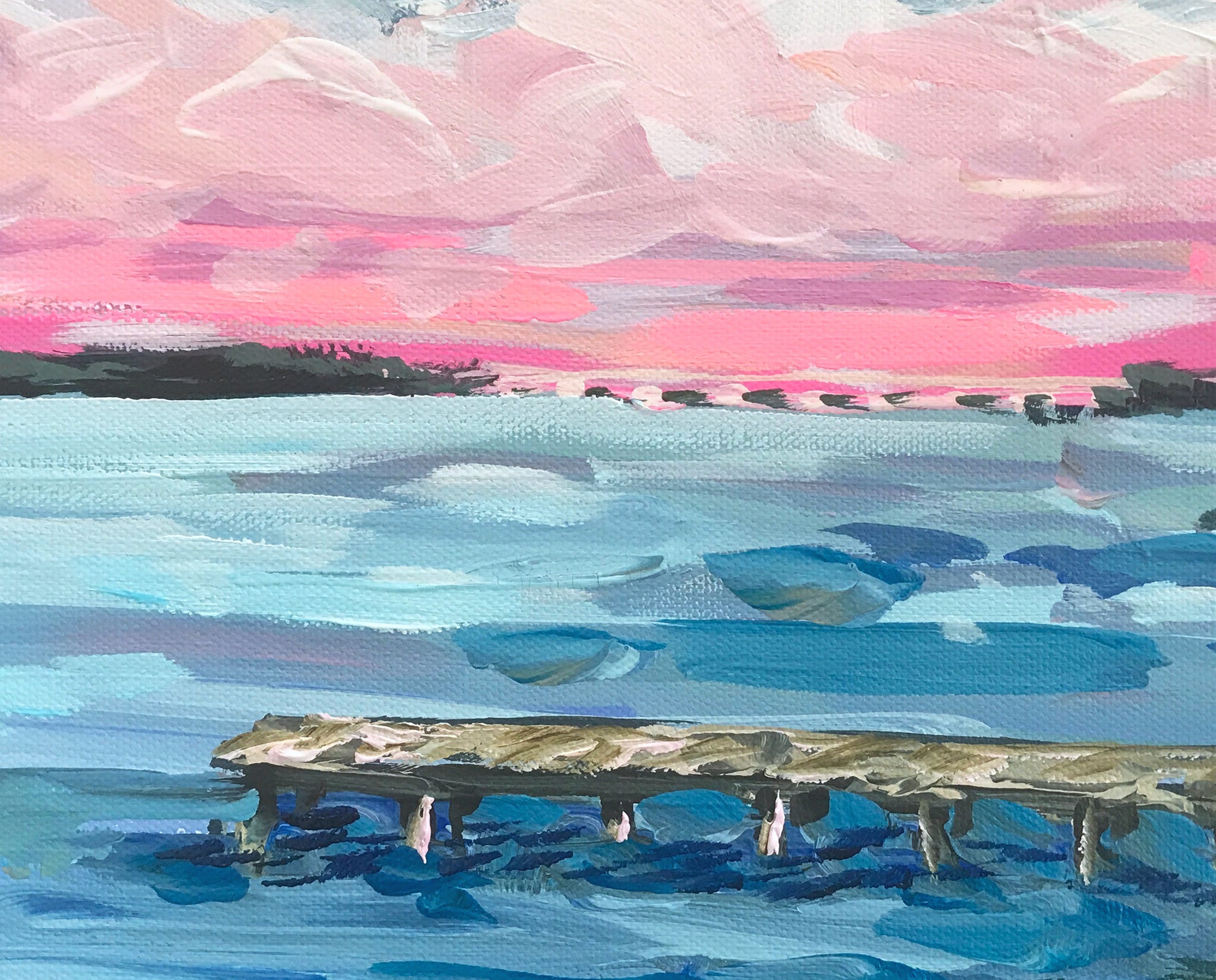 Abstract Marsh Print on Paper or Canvas, 