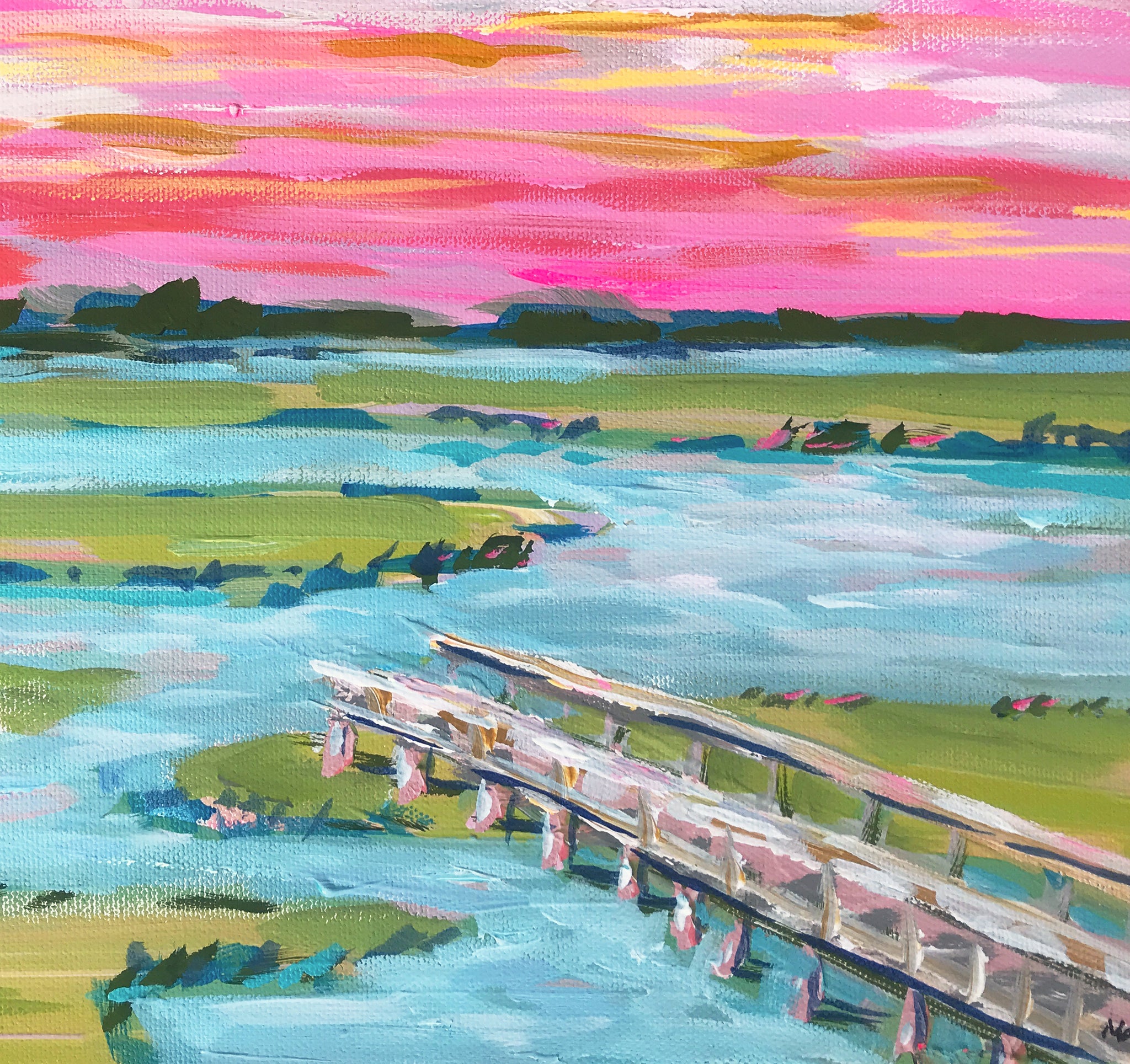 Marsh Print on Paper or Canvas, 
