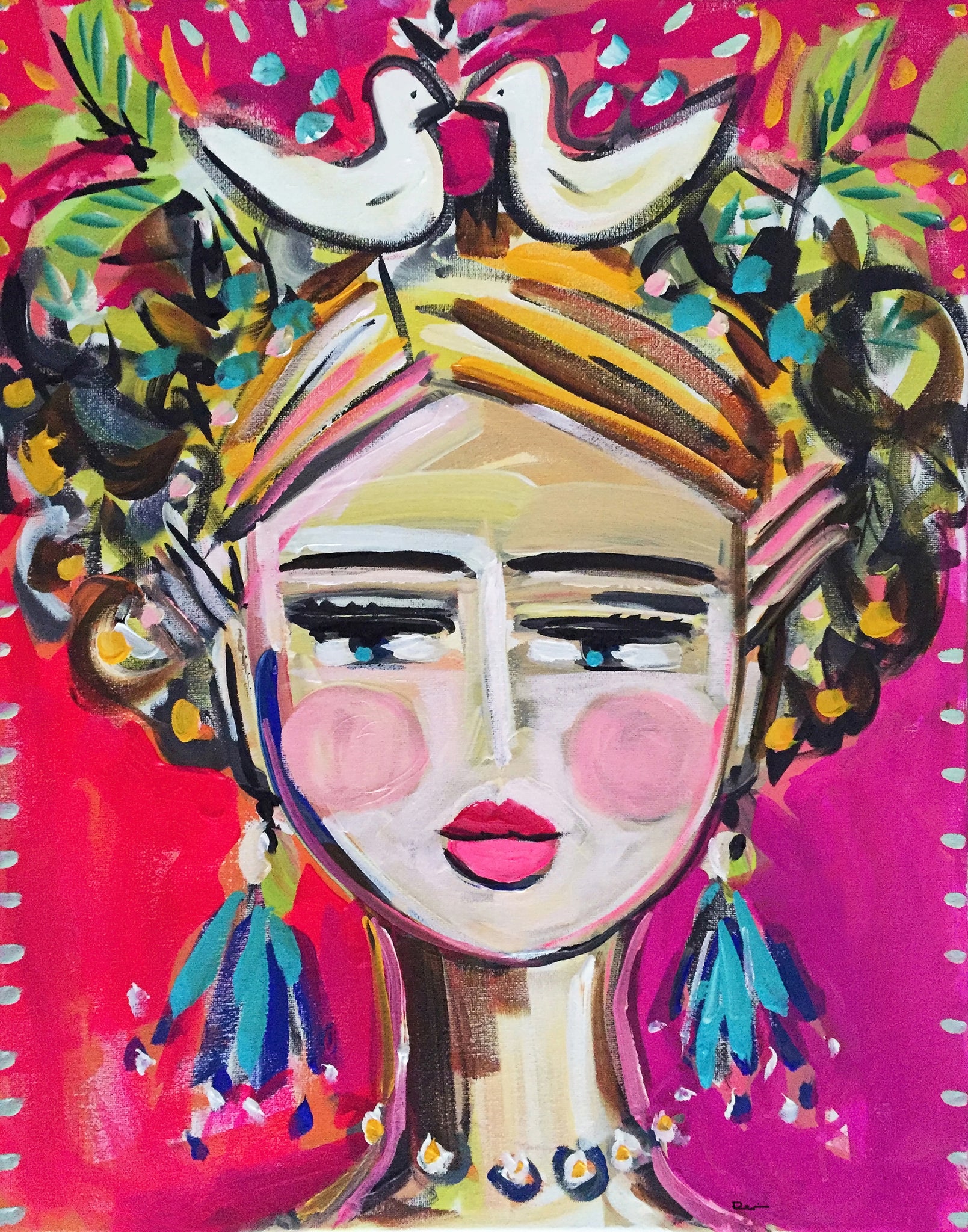 Modern Frida print on paper or canvas | Maren Devine Art, LLC