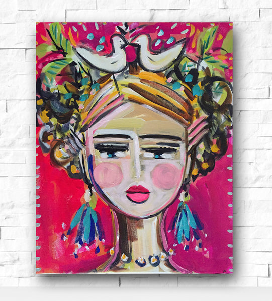 Modern Frida print on paper or canvas