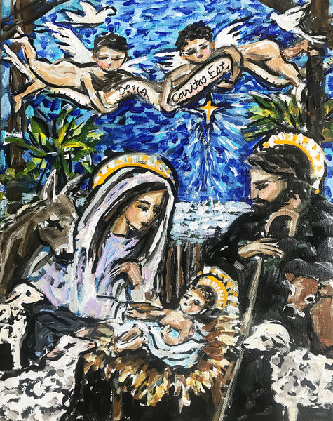 Nativity Painting "God is Love"