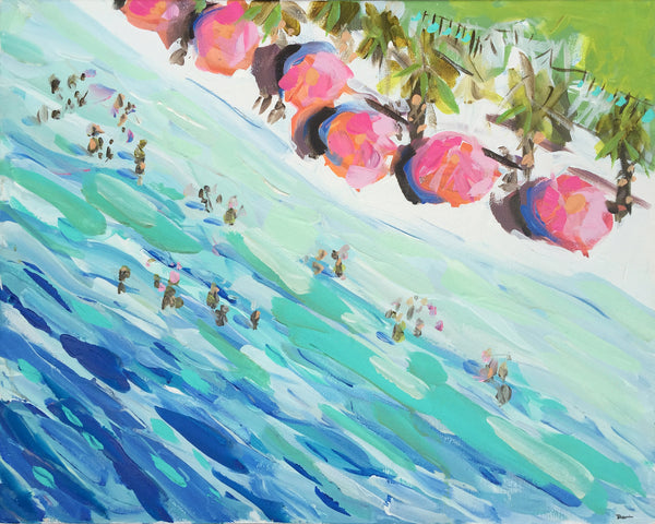 Landscape Print on Paper or Canvas, "Overhead Beach"